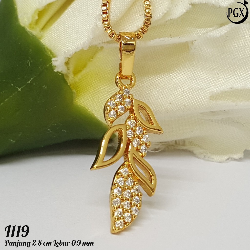 PGX Liontin Kalung Xuping Wanita Perhiasan Lapis Emas Aksesoris Fashion - I119