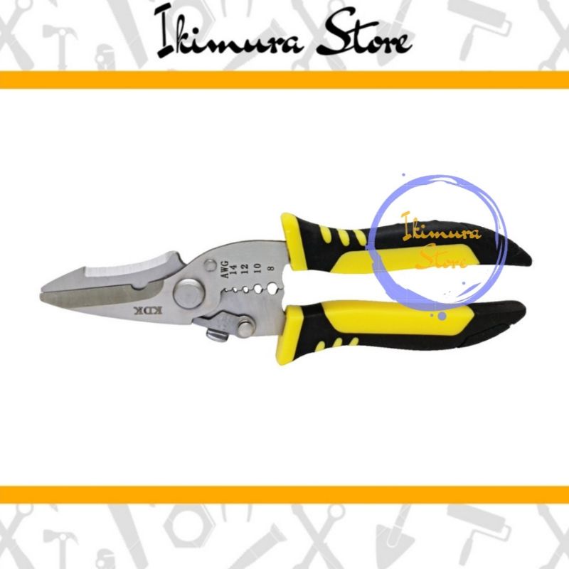 Gunting Kabel Besi Tang Potong Kupas Cable Wire Cutter Stripper 8&quot;