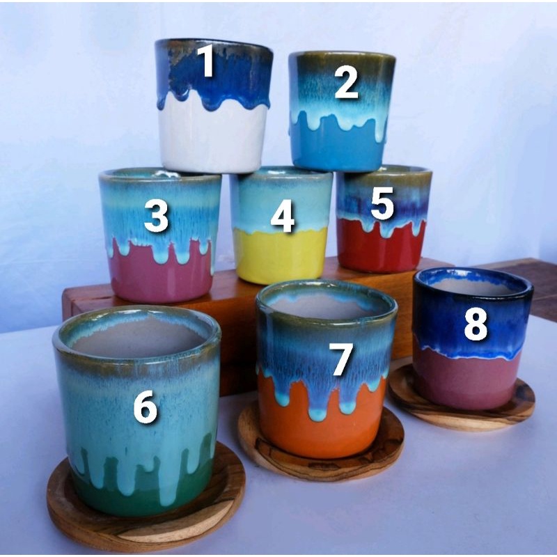 cangkir mug gelas kopi teh keramik unhandle ring homemade handmade Naruna Promo Paket Hemat