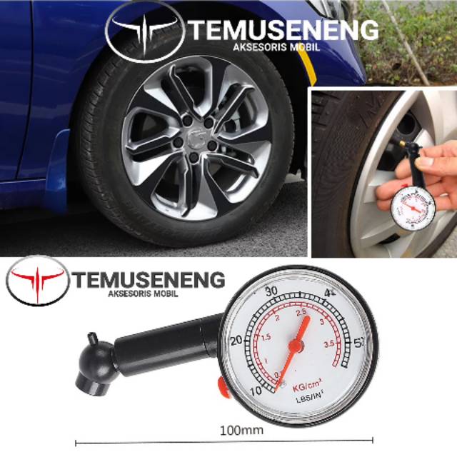 Alat Pengukur Tekanan Angin Ban Roda Mobil Motor Sepeda Tire Gauge Pressure Indikator Jarum Akurat