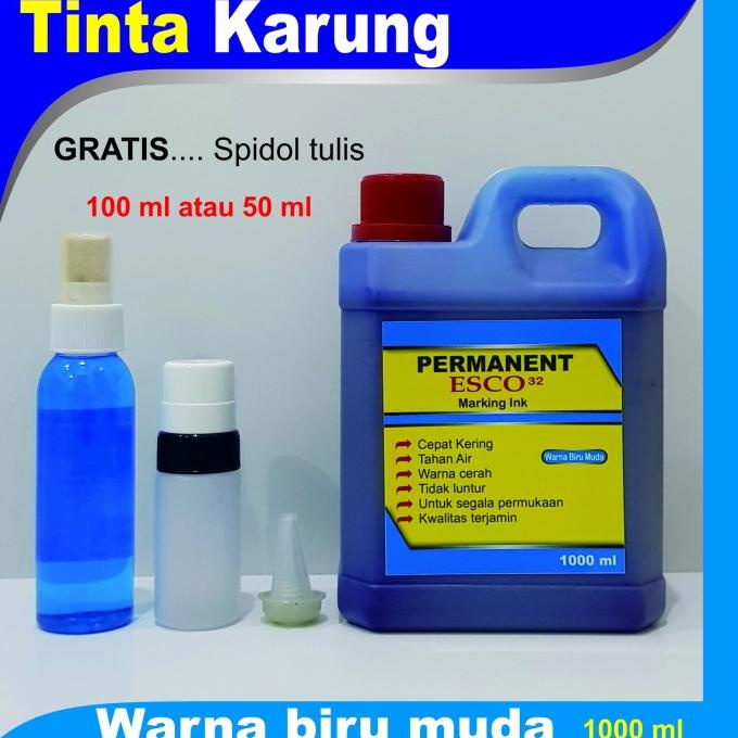 

><><><] Tinta karung esco / tinta spidol permanen biru muda