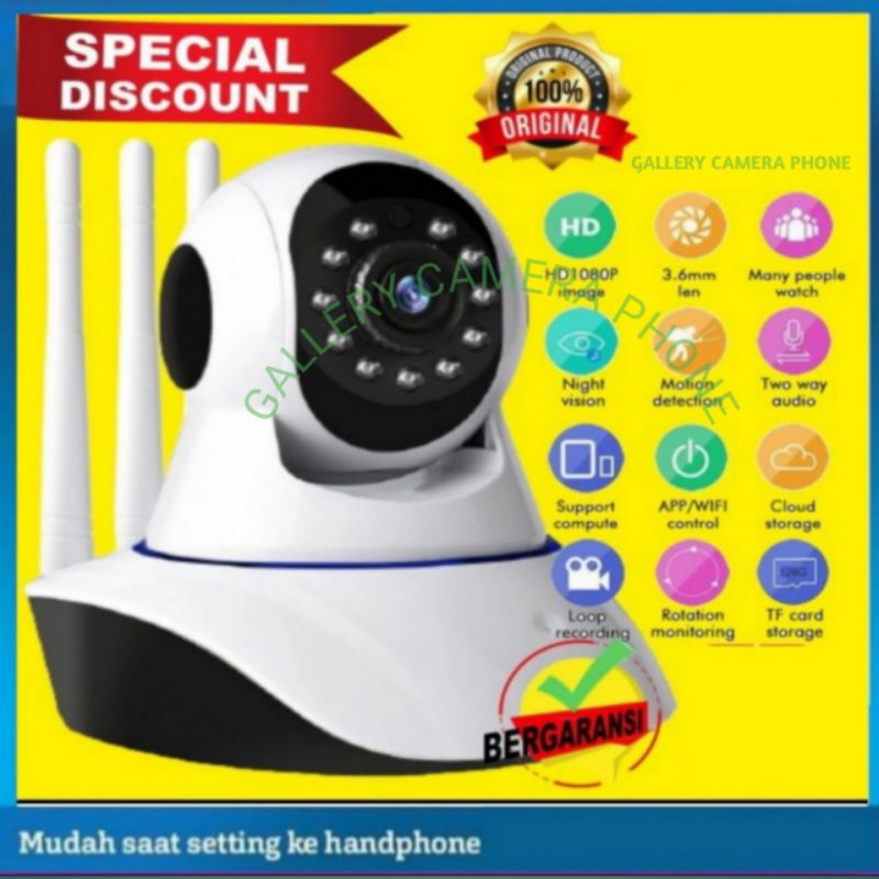 IP Camera yoosee 3 Antena Wifi Wirelese 8MP HD1080P BABYCAM