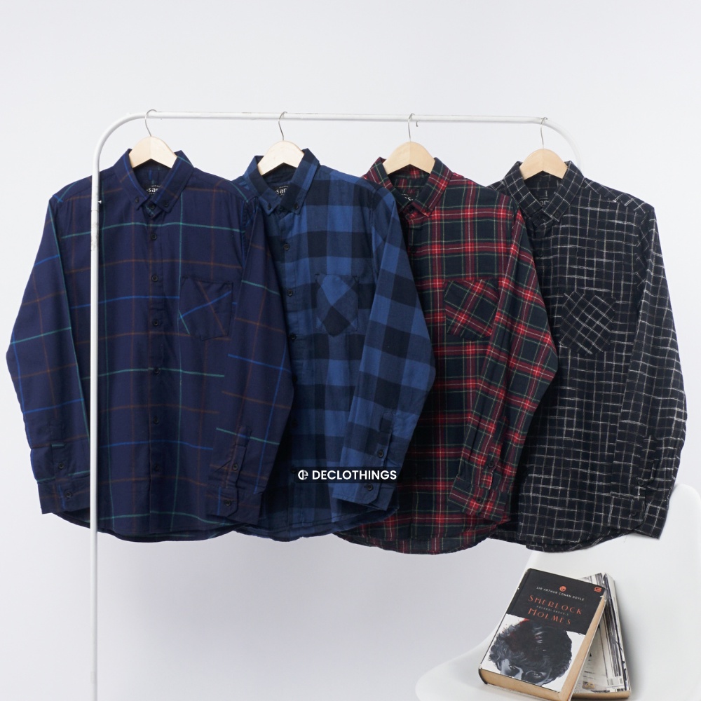 Kemeja Pria Flanel Lengan Panjang Kmeja Casual Motif Kotak kotak Pria Original Distro