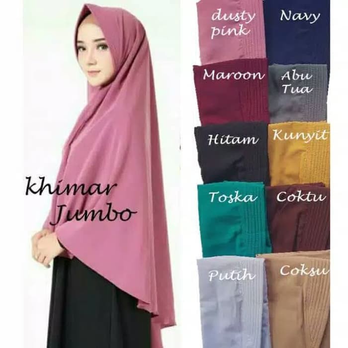 Alny Hijab - Khimar Jumbo hijab khimar jumbo per jilbab wolfis antem kerudung instant