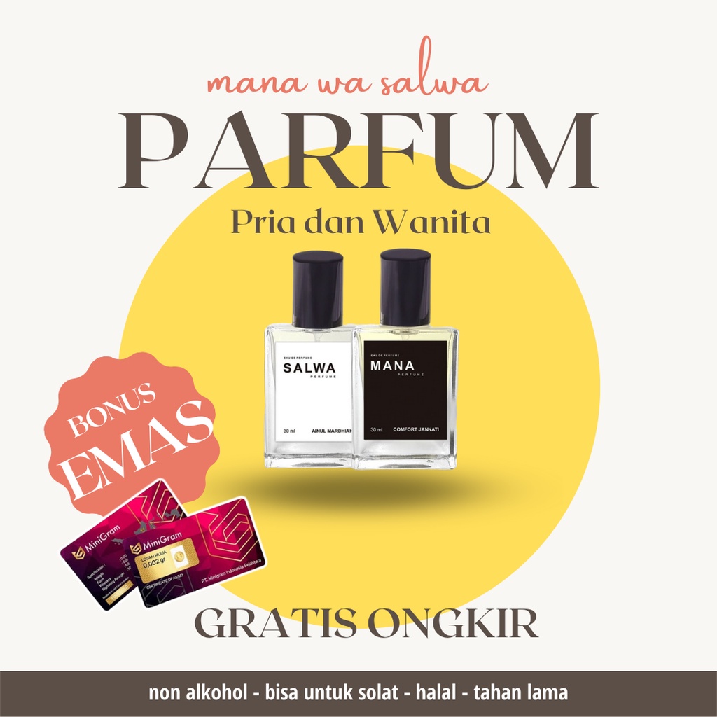 PARFUM ISLAMI ORIGINAL MANA WA SALWA PERFUME PRIA PARFUME WANITA PARFUM COWOK