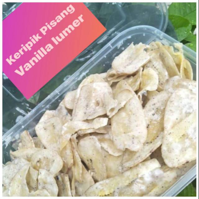 

Keripik PISANG VANILLA Lumer Gurih Renyah KRIPIK LUMER 500ML