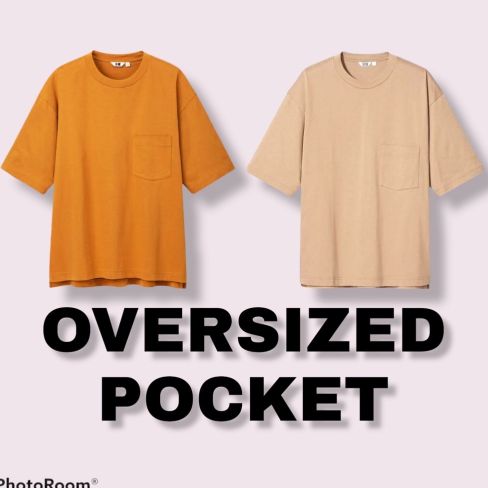KAOS POLOS OVERSIZE POCKET / KAOS POLOS OVERSIZE SAKU PRIA DAN WANITA 24S