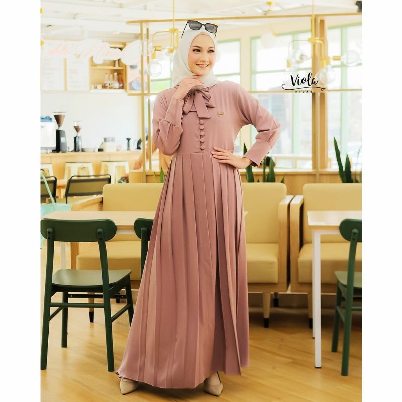 GAMIS MEWAH TERBARU BY VIOLA HIJAB HASEENA DRESS MODEL GAMIS BRAND ORI BY VIOLA HIJAB