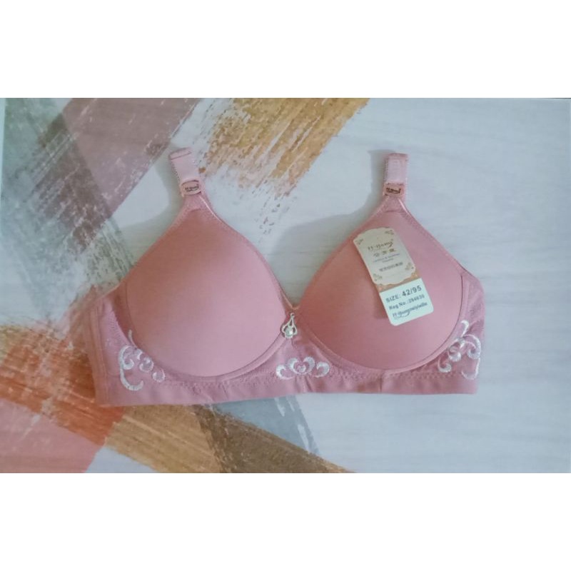BH Bra Wanita Busa Motif Bordir FF Huang Import