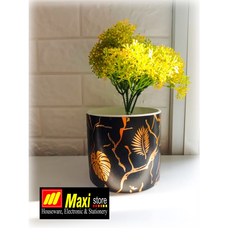 Pot bunga keramik motif - Maxistore