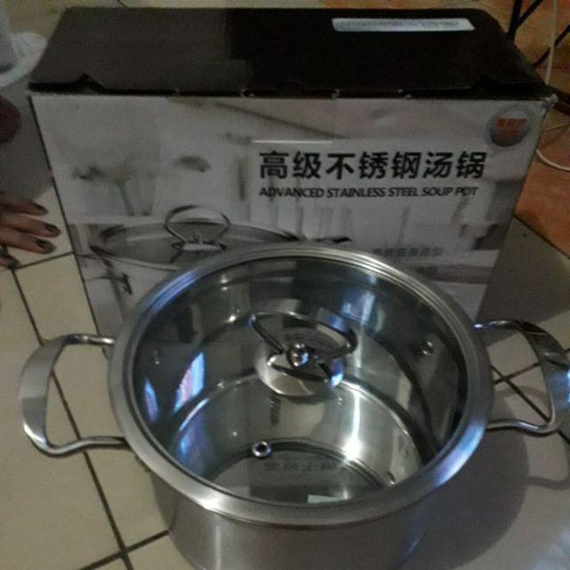 Panci Advanced Stainless Steel Tebal Soup Pot 20 Cm Tutup Kaca