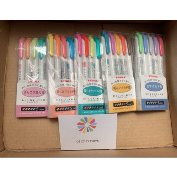 

RK Zebra Highlighter Mildliner 5 Color Set