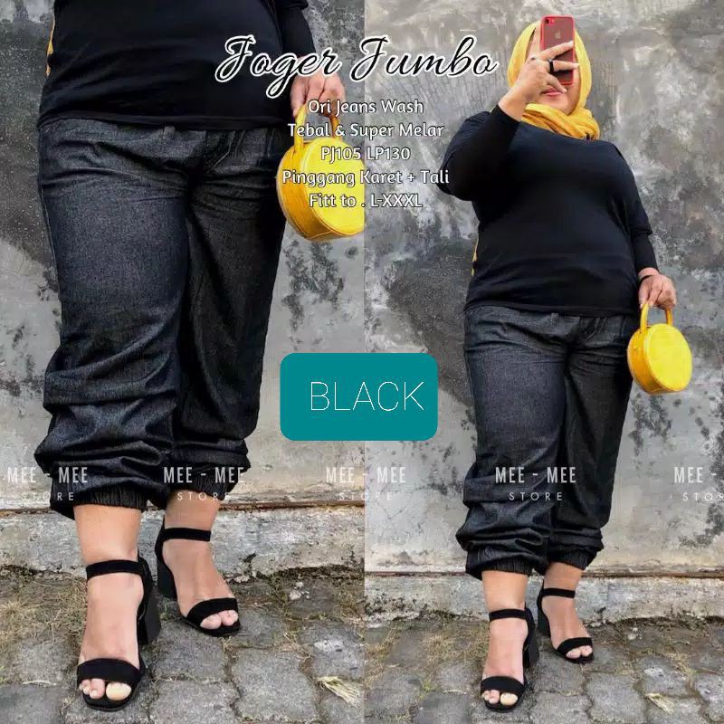 CELANA JEANS JOGER JUMBO XXL/BIG SIZE // WANITA SUPER JUMBO