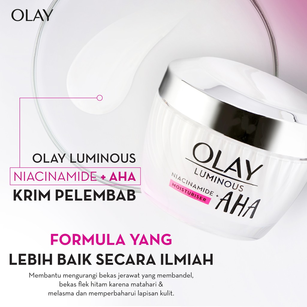 Olay Luminous Niacinamide AHA Cream Skincare Brightening 50gr