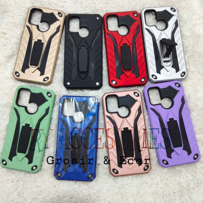 RY - Samsung M21 Case robot stand series hard case phantom standing Samsung M21