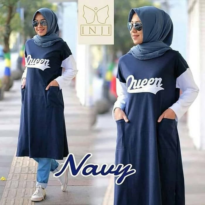 TERANYAR  Baju sporty wanita / Atasan muslimah / Tunik murah Baru : Queen tunik   TP TERMURAH