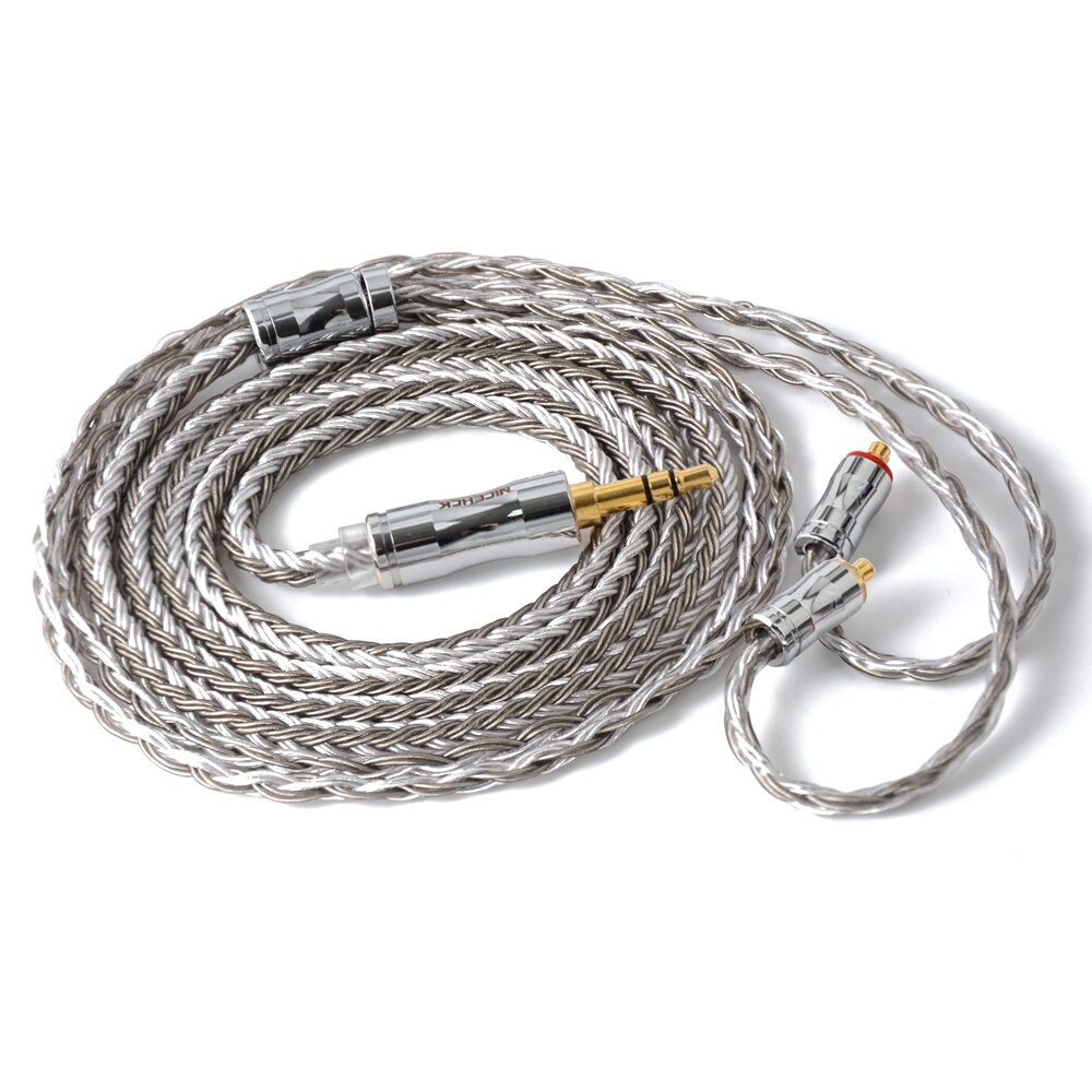 Nicehck C16-4 16 Core Kabel Lapis Silver 3.5 / 2.5 / 4.4mm Plug MMCX 2Pin QDC NX7 Pin Untuk CCA C12 KZ ESX TRN Pro