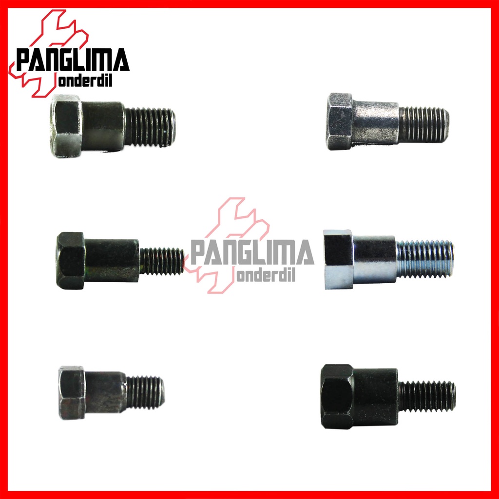 Baut-Baud Sambungan Spion Semua Jenis Motor-Universal Honda Baut 12-14 M10-M8 Drat Kiri Drat Kanan