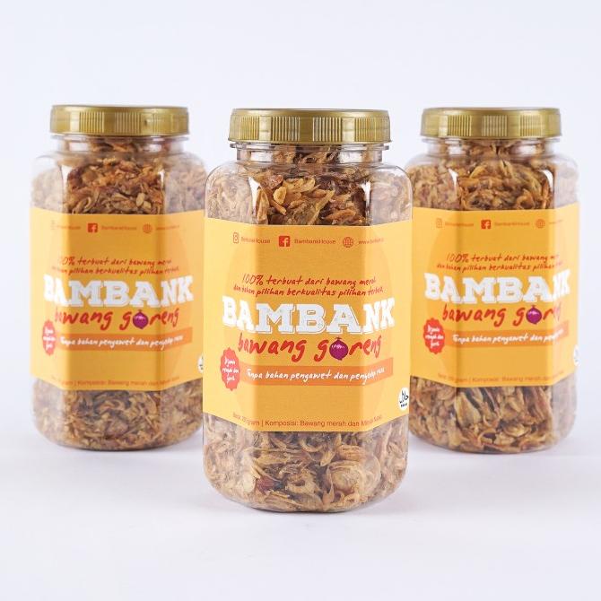 

Bawang Goreng Mas Bambank - Paket 750 Gram ( Isi 3 Toples Size 250Gr )