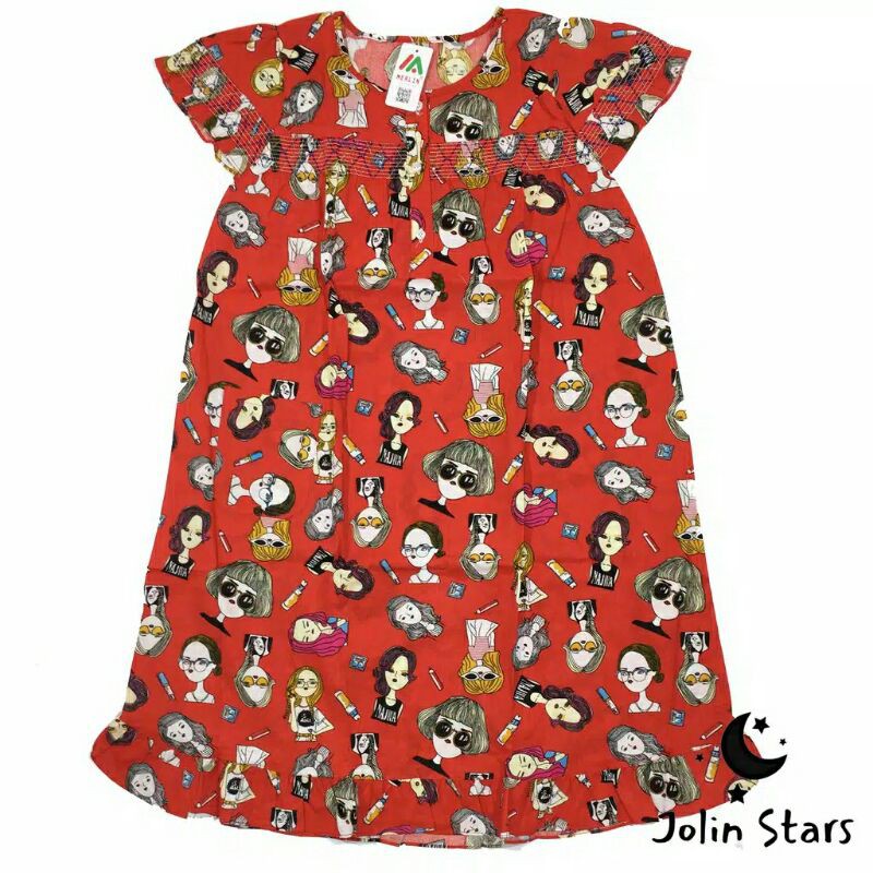 Baju Tidur Merlin Katun Daster Smoke