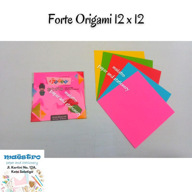

Kertas Origami Forte ukuran 12 x 12 cm / Kertas Lipat BUY 11 pcs FREE 1 pcs