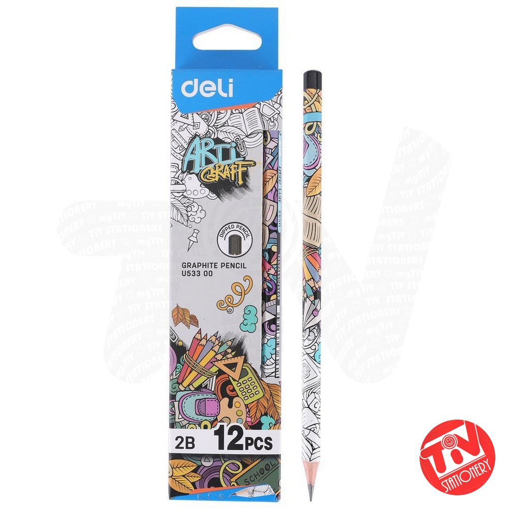 

Pensil Motif Deli Arti Graff 2B Graphite (1 pack = 12 pcs)