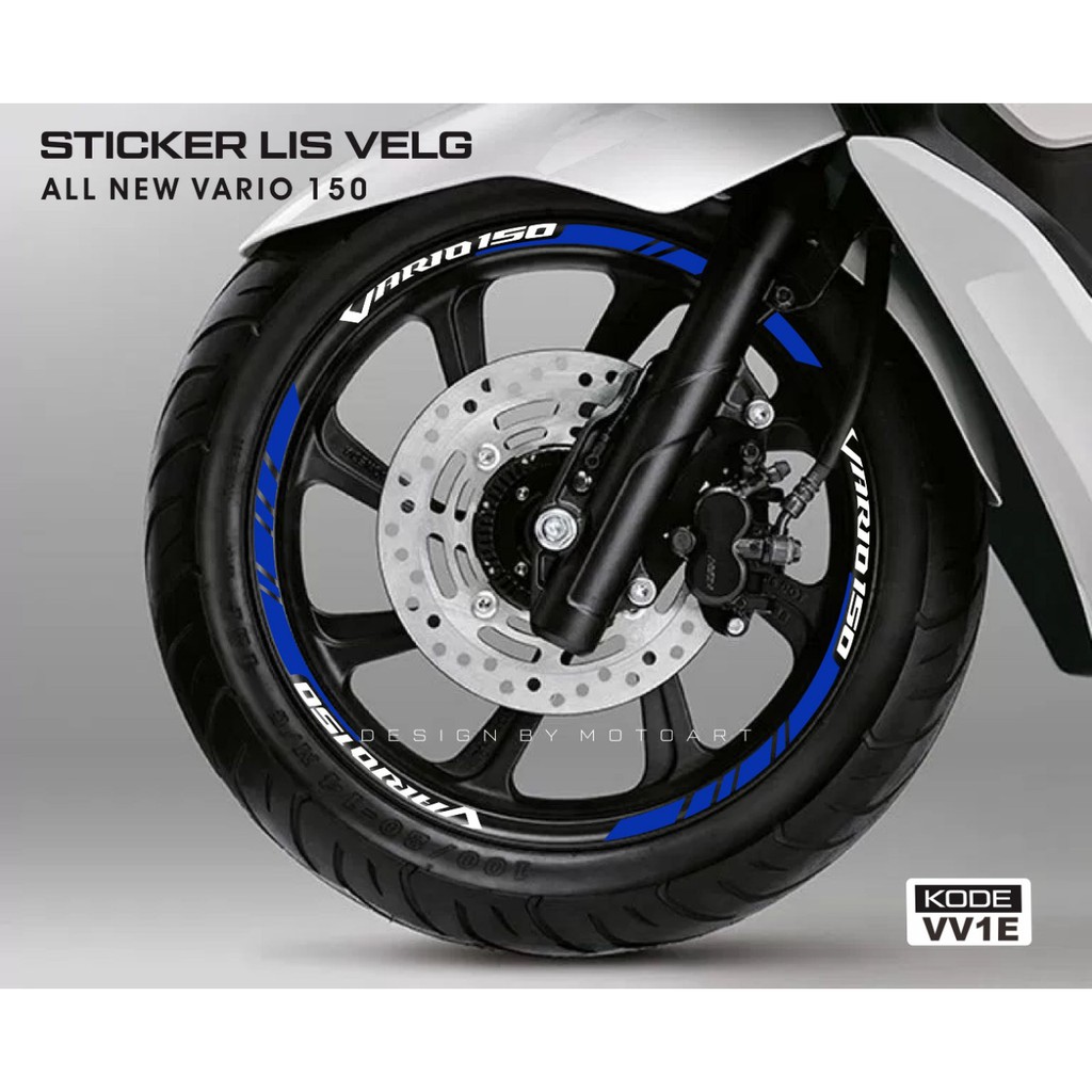 Sticker Velg Honda Vario Warna Biru Putih Kode Vv1e Shopee Indonesia