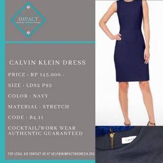 navy calvin klein dress