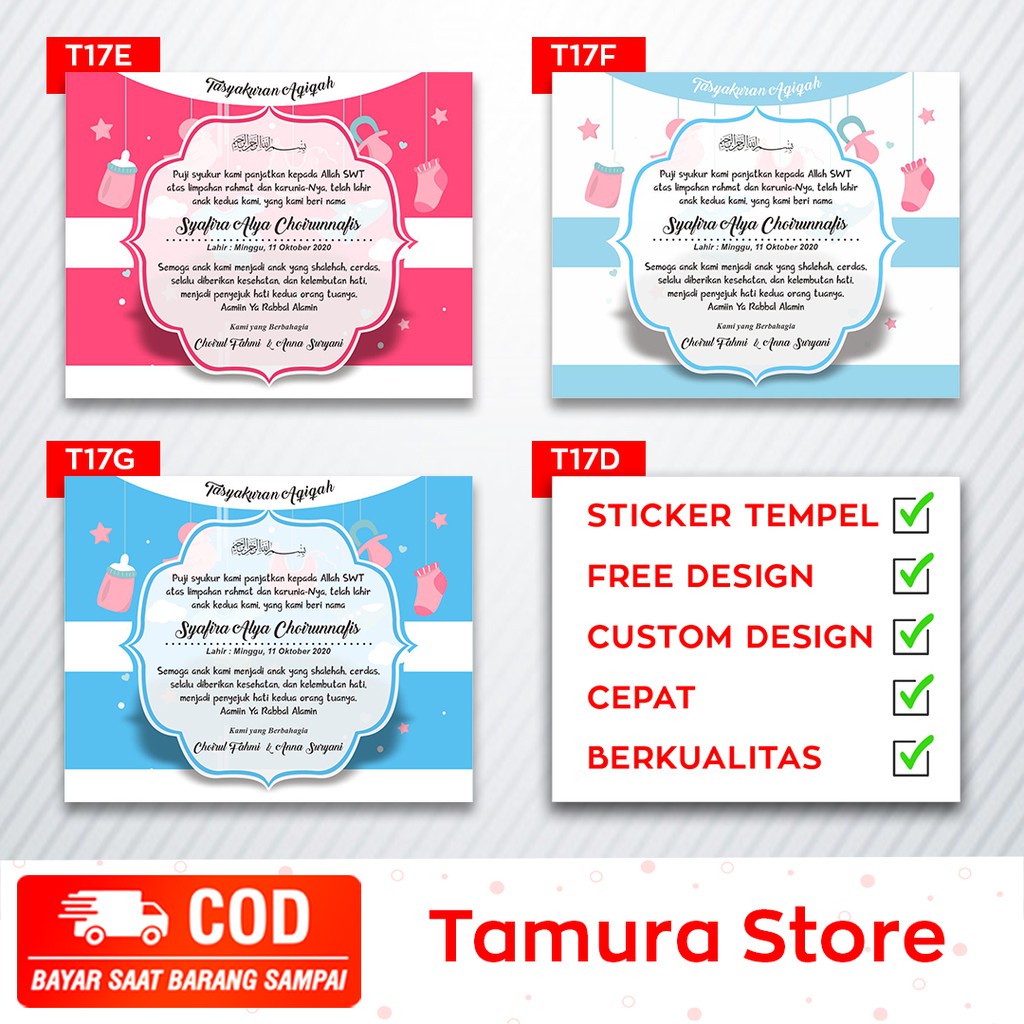 

Stiker Tempel Syukuran Aqiqah / Kelahiran