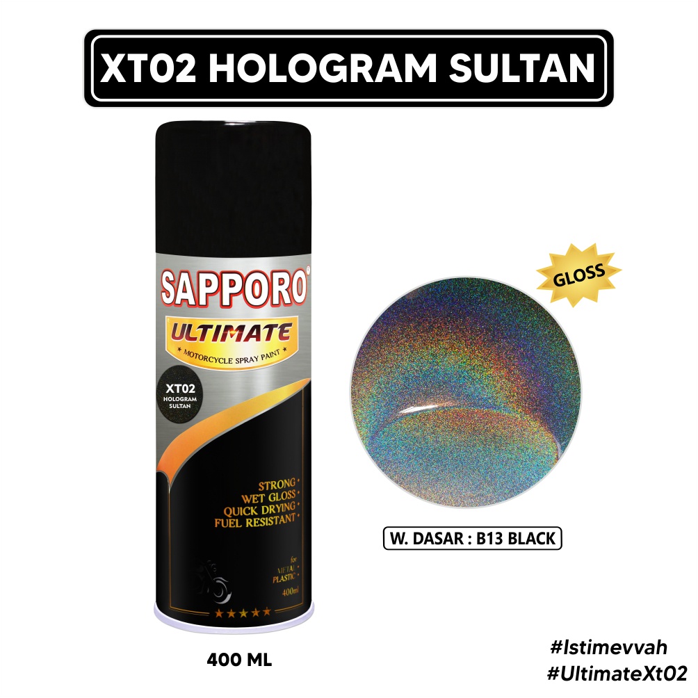 Sapporo Ultimate XT02 Hologram Sultan / Cat Spray Semprot Aerosol Terbaik