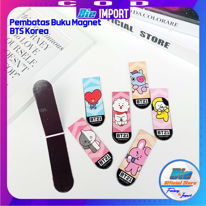 Stiky Note Magnet BTS Korea Impor / Pembatas Buku Magnet BTS