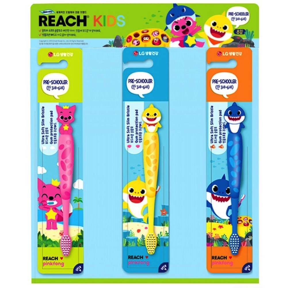 Pinkfong Babience Sikat Gigi Anak ORI Korea Pink Fong Baby Daddy Shark Toothbrush