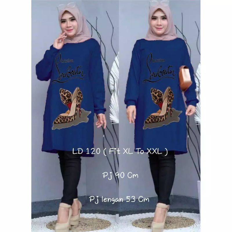 Tunik Jumbo Sepatu ( LD 120 cm ,P 90 cm)