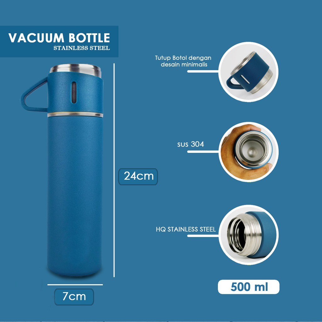 BOTOL MINUM VACUUM STAINLESS 500ML PREMIUM / VACUUM CUP STAINLESS 500ML - B-2