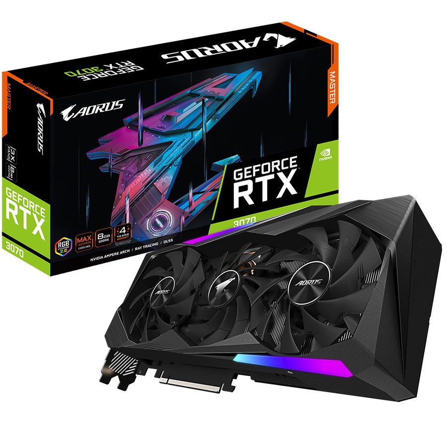 Vga Gigabyte RTX 3070 Aorus Master 8G - Aorus Geforce RTX 3070 8Gb - Geforce RTX3070 8Gb Aorus