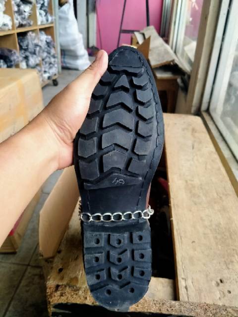 Sepatu JungleBoot Kulit Asli Motor Gede Bikers Touring Moge Cowboy Jenggel Laki