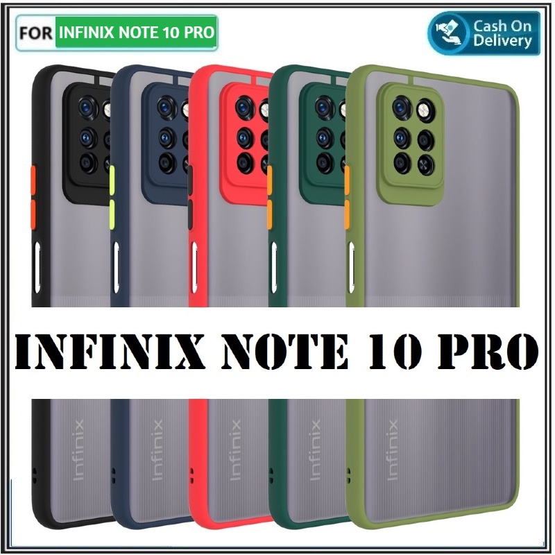 Case INFINIX NOTE 10 PRO 2021 Aero Translucent Shockproof Luxury Matte Dove Casing Hp