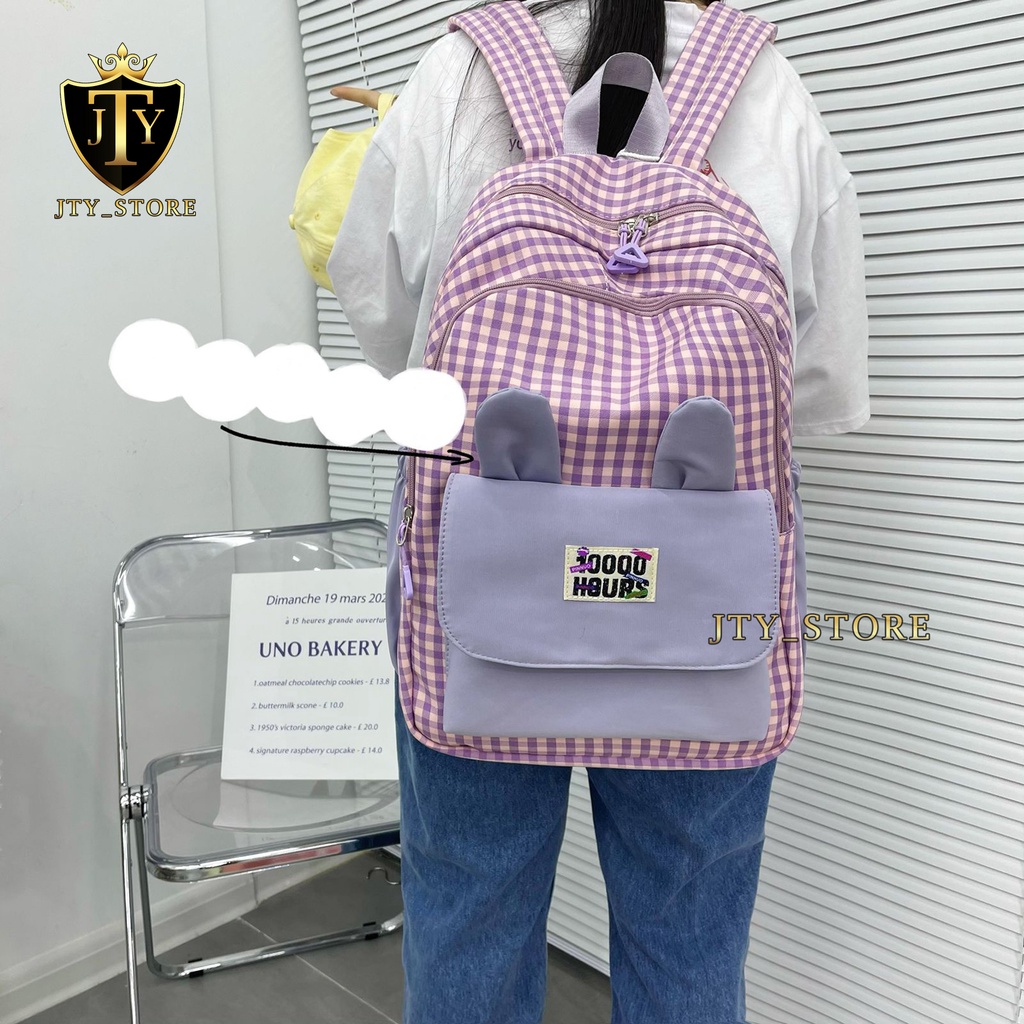 Tas Anak Perempuan Tas Ransel Gendong Anak Sekolah  SD SMP SMA Backpack Korea Fashion - 215