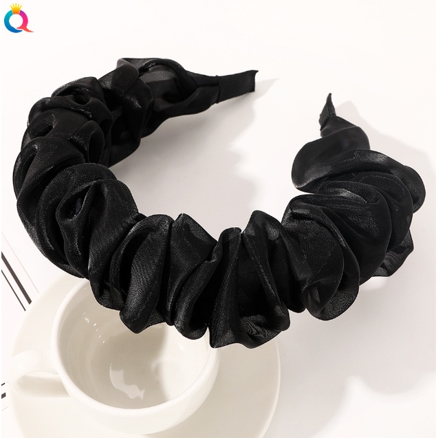 Korean Headband Bando Korea Wanita Kerut Kepang Busa Hedda