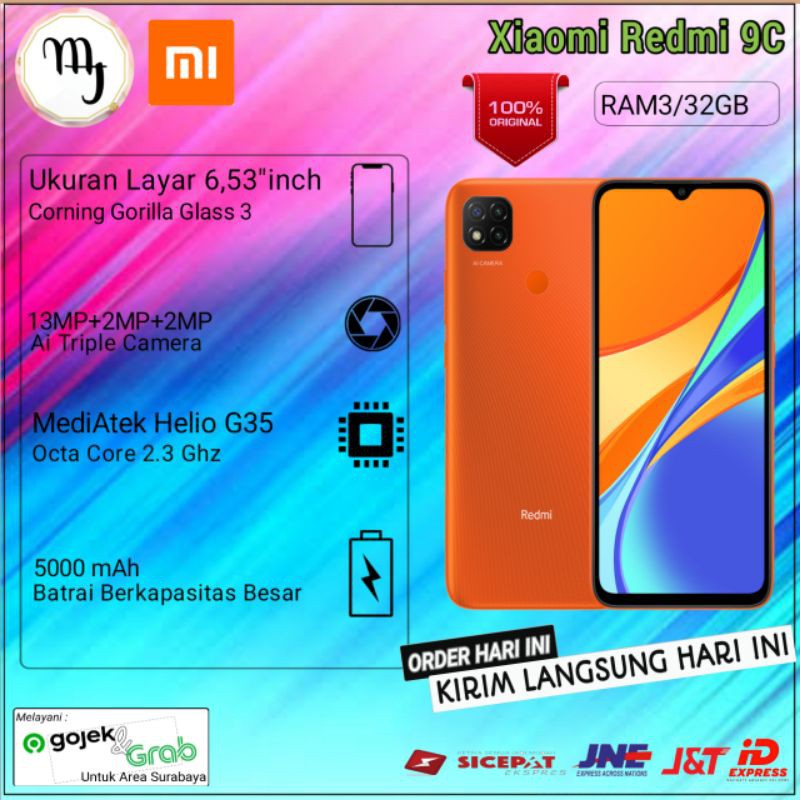 Xiaomi - Redmi 9C (RAM 3/32GB) Garansi Resmi TAM 100% Original