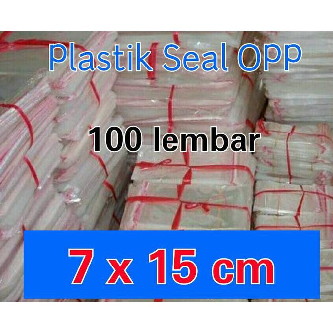 

KANTONG PLASTIK OPP SEAL LEM PEREKAT KEMASAN SOUVENIR KUE 7X15 CM