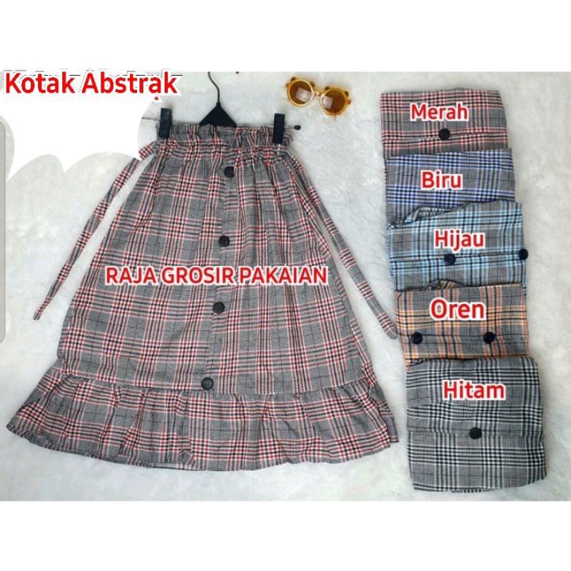 Asella Skirt Rok Anak Motif Kotak Estimasi Usia 3-11 Thn