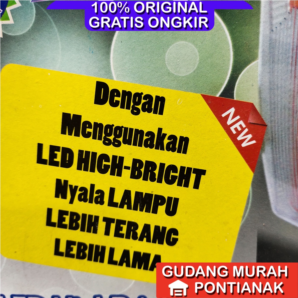 Emergency CMOS HK 6 LED 2 Neon Lampu Darurat Asli Tahan Lama dan Awet 6LED
