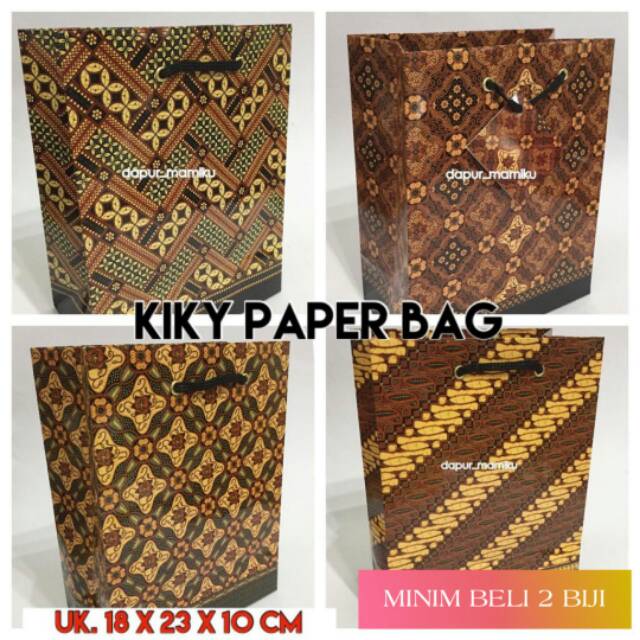 DAPURMAMI Paper Bag B Foil Batik Tas kertas motif Small uk. 18 x 23 x 10 cm