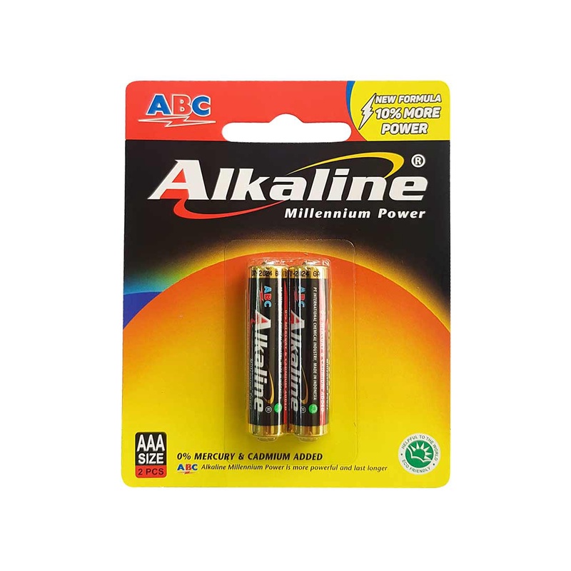 Baterai ABC Alkaline AA A2 dan AAA A3 Satu Set isi 2pcs