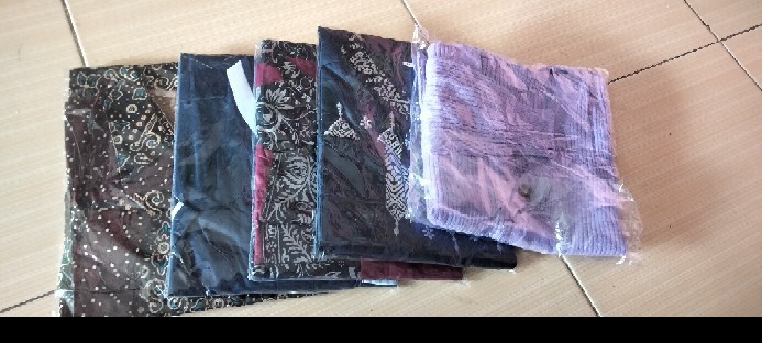 [bisa Cod] Maura Couple - Sania Ruffle Batik Couple Kemeja,hem,tunik Dan Blouse Murah