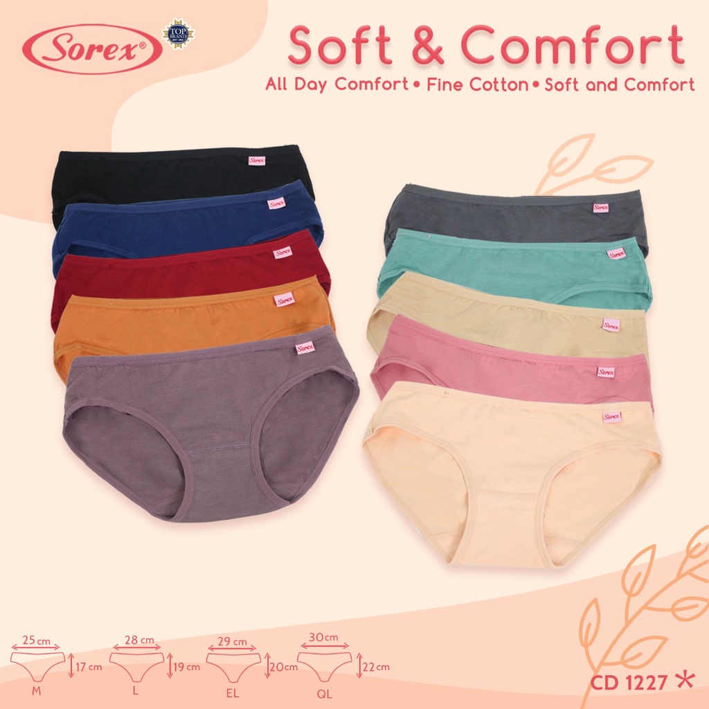 CD Sorex Mini Basic 1227 Katun Adem | Celana Dalam Wanita Harga Per 1 pieces