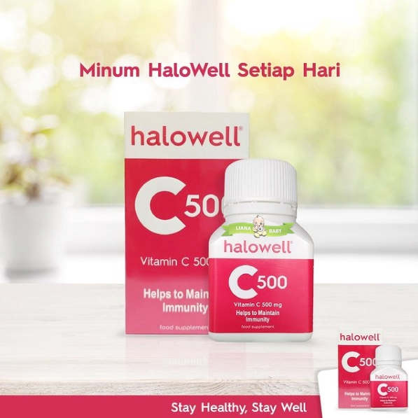 VITA33 VITAMIN C HALOWELL 500 MG ISI 30 TABLET beli 3 free hand sanitizer