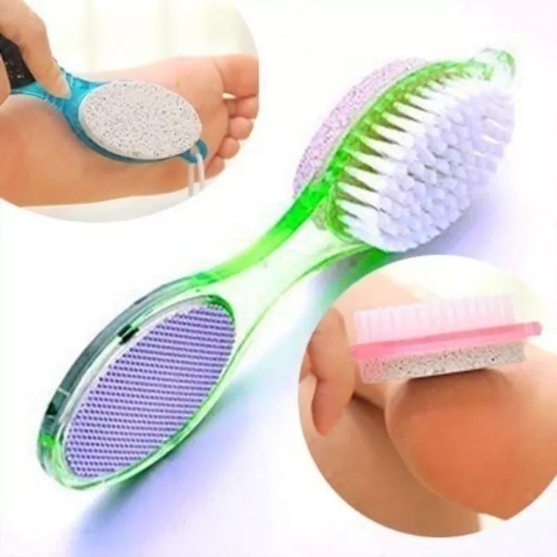 Sikat Alat Gosok Kaki Kapalan Penghalus Kulit Kaki Pedicure Paddle Brush 4 In 1