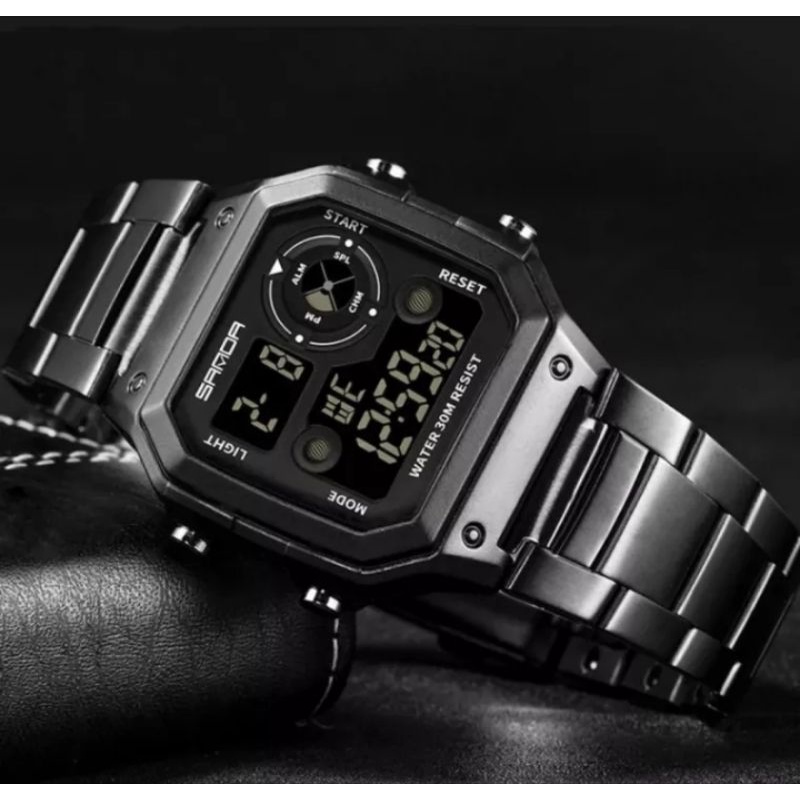 Jam Tangan Kasual Pria Wanita QQ Digital Rantai AE-1100 Import Terbaru